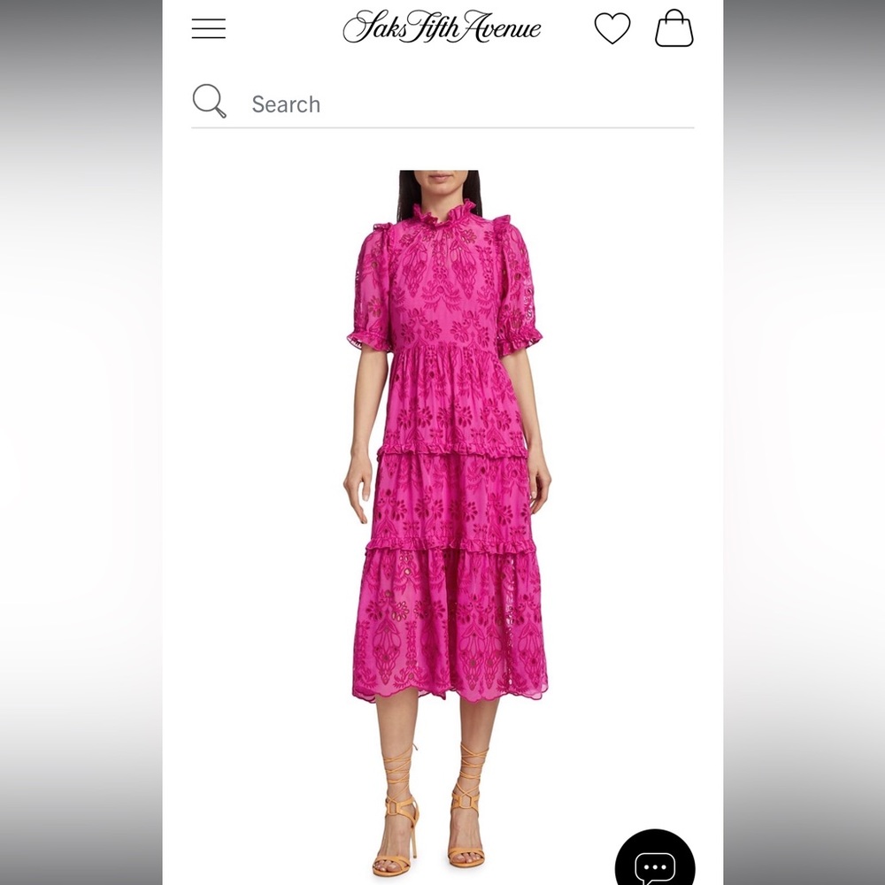 GENERATION LOVE Small/4 Magenta Hot Pink Fuchsia Lace Midi dress Worn Twice xxs